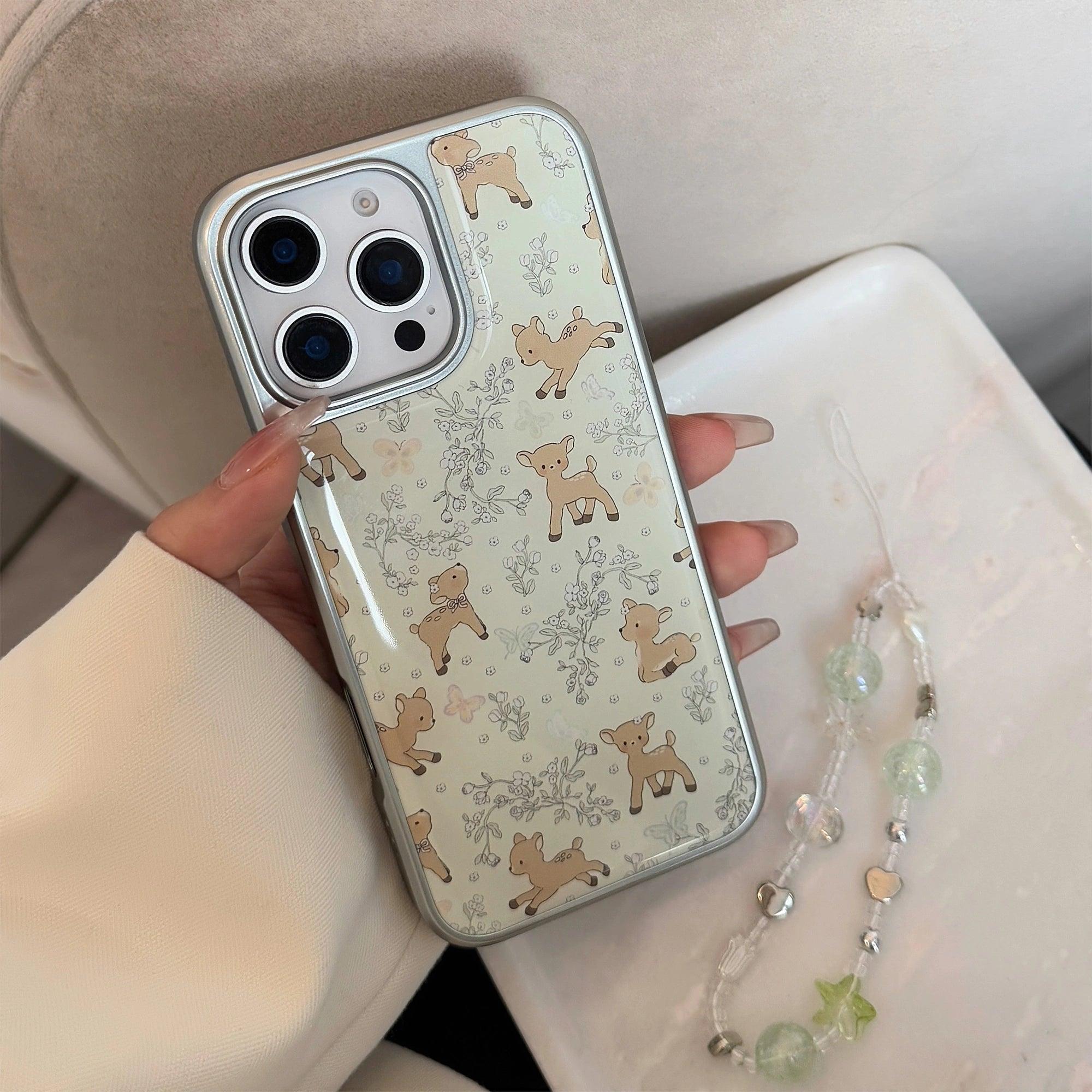 Baby Deer in the Garden - iPhone Case